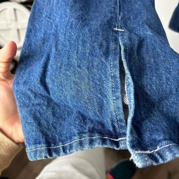 Lisa Says Gah! 100% Cotton Button Fly Cropped Straight Leg Jeans Size 6 - Picture 4 of 13